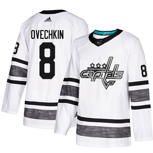Capitals #8 Alex Ovechkin White Authentic 2019 All-Star Stitched Hockey Jersey Capitals #8 Alex Ovechkin White Authentic 2019 All-Star Stitched Hockey Jersey