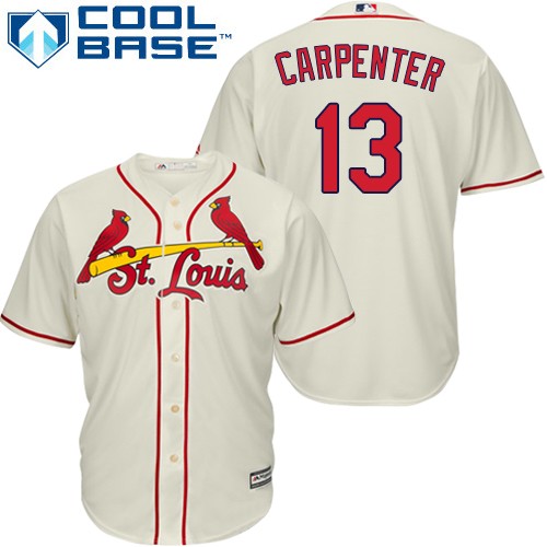 Cardinals #13 Matt Carpenter Cream Cool Base Stitched Youth MLB Jersey Cardinals #13 Matt Carpenter Cream Cool Base Stitched Youth MLB Jersey