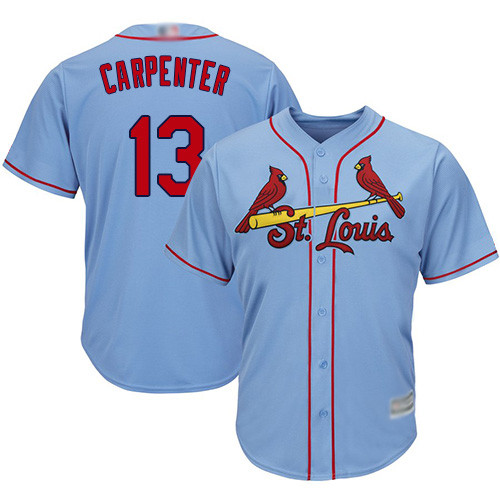 Cardinals #13 Matt Carpenter Light Blue Cool Base Stitched Youth Baseball Jersey Cardinals #13 Matt Carpenter Light Blue Cool Base Stitched Youth Baseball Jersey