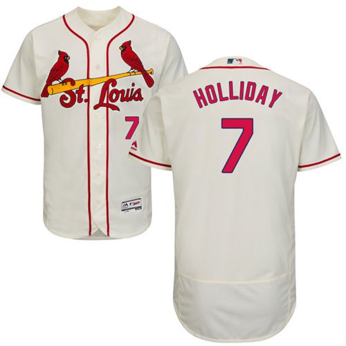 Cardinals #7 Matt Holliday Cream Flexbase Authentic Collection Stitched MLB Jersey Cardinals #7 Matt Holliday Cream Flexbase Authentic Collection Stitched MLB Jersey