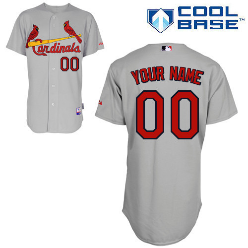 Cardinals Grey Customized Men Cool Base Jersey