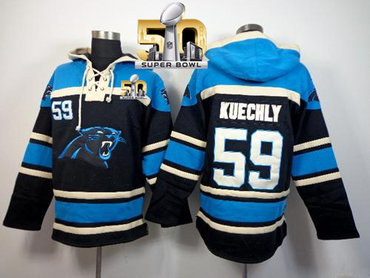 Carolina Panthers #59 Luke Kuechly Black Super Bowl 50 Sawyer Hooded Sweatshirt NFL Hoodie Carolina Panthers #59 Luke Kuechly Black Super Bowl 50 Sawyer Hooded Sweatshirt NFL Hoodie
