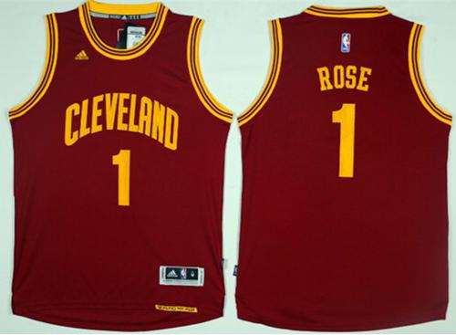 Cavaliers #1 Derrick Rose Red Road Stitched NBA Jersey Cavaliers #1 Derrick Rose Red Road Stitched NBA Jersey