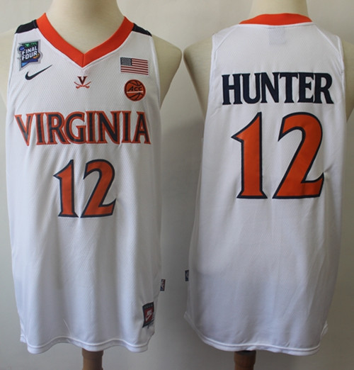 Cavaliers #12 De'Andre Hunter White Basketball Stitched College Jersey