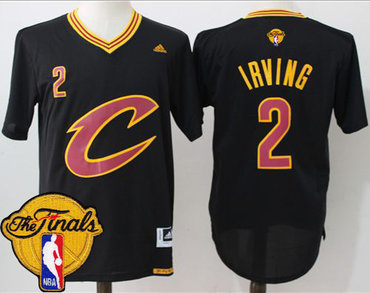 Cavaliers #2 Kyrie Irving Black Short Sleeve C The Finals Patch Stitched NBA Jersey Cavaliers #2 Kyrie Irving Black Short Sleeve C The Finals Patch Stitched NBA Jersey