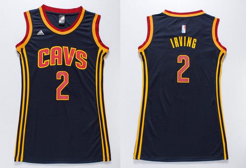 Cavaliers #2 Kyrie Irving Navy Blue Women's Dress Stitched NBA Jersey Cavaliers #2 Kyrie Irving Navy Blue Women's Dress Stitched NBA Jersey