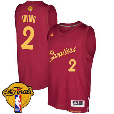 Cavaliers #2 Kyrie Irving Red 2016-2017 Christmas Day The Finals Patch Stitched NBA Jersey