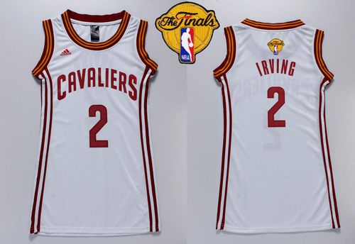 Cavaliers #2 Kyrie Irving White The Finals Patch Women's Dress Stitched NBA Jersey Cavaliers #2 Kyrie Irving White The Finals Patch Women's Dress Stitched NBA Jersey
