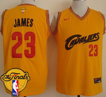 Cavaliers #23 LeBron James Gold Nike Throwback The Finals Patch Stitched NBA Jersey Cavaliers #23 LeBron James Gold Nike Throwback The Finals Patch Stitched NBA Jersey