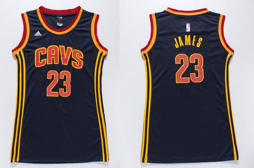Cavaliers #23 LeBron James Navy Blue Women's Dress Stitched NBA Jersey Cavaliers #23 LeBron James Navy Blue Women's Dress Stitched NBA Jersey