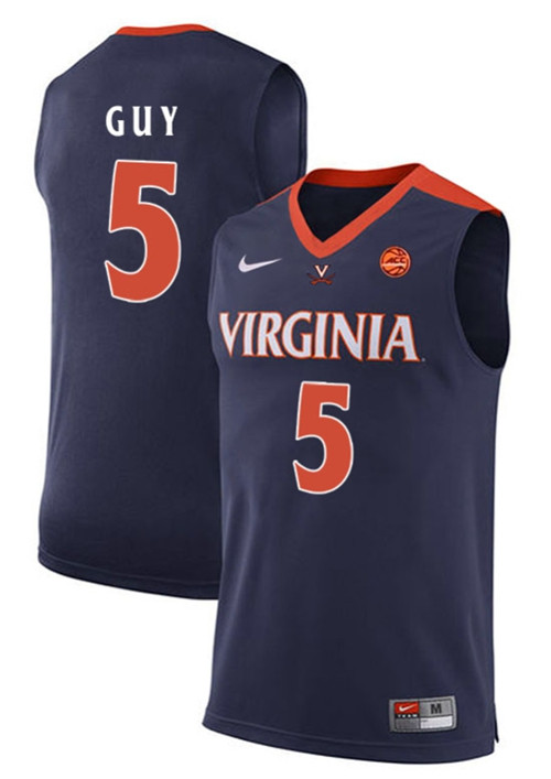 Cavaliers #5 Kyle Guy Navy Blue Basketball Stitched College Jersey Cavaliers #5 Kyle Guy Navy Blue Basketball Stitched College Jersey
