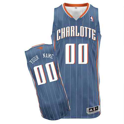 Charlotte Bobcats Custom Blue Road Jersey