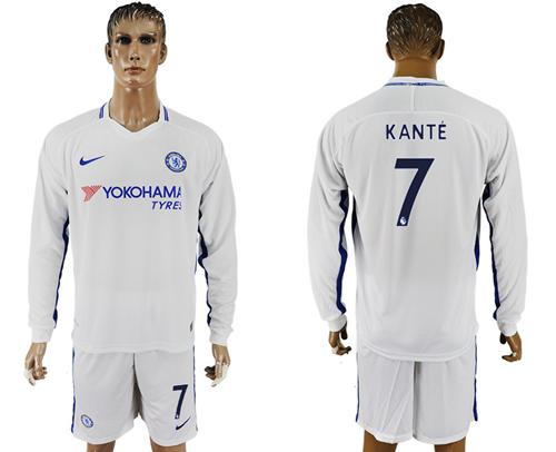 Chelsea #7 Kante Away Long Sleeves Soccer Club Jersey Chelsea #7 Kante Away Long Sleeves Soccer Club Jersey