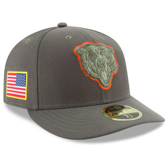 Chicago Bears 2017 Salute To Service Low Profile Fitted Hat – Olive