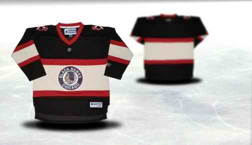 Chicago Blackhawks Youth Customized Black Third Jersey
