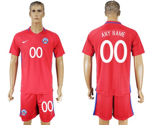 Chile Personalized Home Soccer Country Jersey