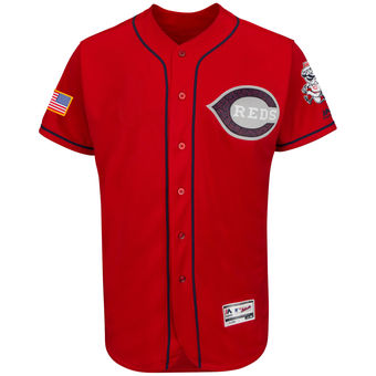 Cincinnati Reds Majestic Fashion Stars & Stripes FlexBase Jersey - Scarlet Cincinnati Reds Majestic Fashion Stars & Stripes FlexBase Jersey - Scarlet