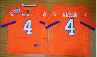 Clemson Tigers #4 Deshaun Watson Orange 2016 National Championship Stitched NCAA Jersey Clemson Tigers #4 Deshaun Watson Orange 2016 National Championship Stitched NCAA Jersey