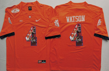 Clemson Tigers 4 Deshaun Watson Orange Portrait Number College Jersey Clemson Tigers 4 Deshaun Watson Orange Portrait Number College Jersey
