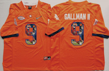 Clemson Tigers 9 Wayne Gallman II Orange Portrait Number College Jersey Clemson Tigers 9 Wayne Gallman II Orange Portrait Number College Jersey