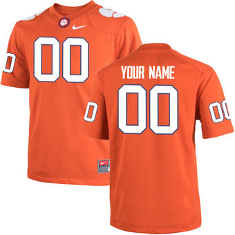 Clemson Tigers Nike Youth Custom Team Color Jersey - Orange