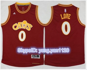 Cleveland Cavaliers #0 Kevin Love Red CAVS Stitched NBA Jersey