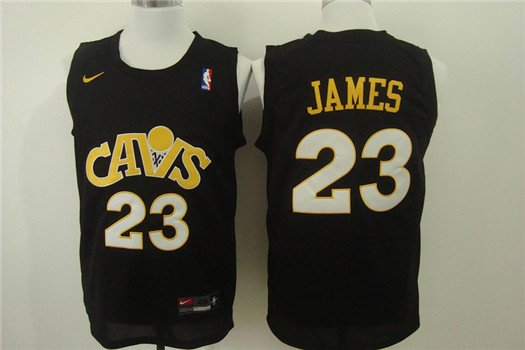 Cleveland Cavaliers #23 LeBron James Black Men's Stitched NBA Jersey -2 Cleveland Cavaliers #23 LeBron James Black Men's Stitched NBA Jersey -2