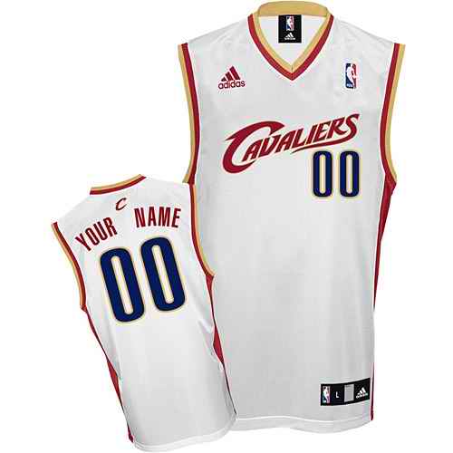 Cleveland Cavaliers Youth Custom White Home Jersey