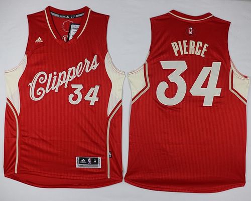 Clippers #34 Paul Pierce Red 2015-2016 Christmas Day Stitched NBA Jersey Clippers #34 Paul Pierce Red 2015-2016 Christmas Day Stitched NBA Jersey