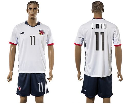 Colombia #16 M.Borja Away Soccer Country Jersey