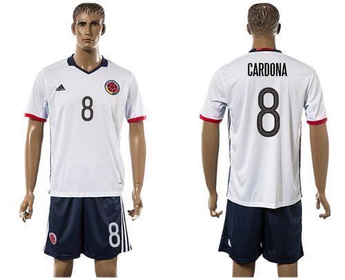 Colombia #8 Aguilar Away Soccer Country Jersey