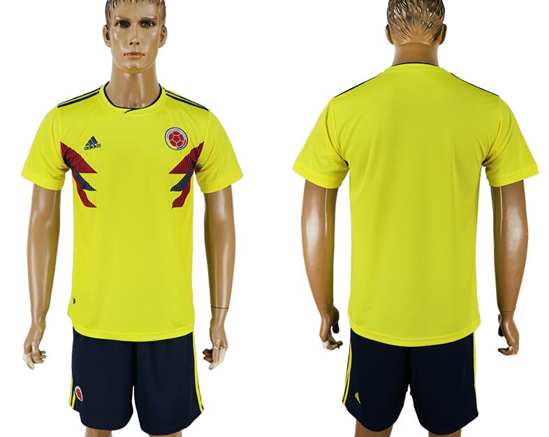Colombia Blank Yellow Customized Home 2018 World Cup Soccer Jersey
