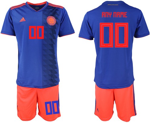 Colombia Personalized Away Soccer Country Jersey