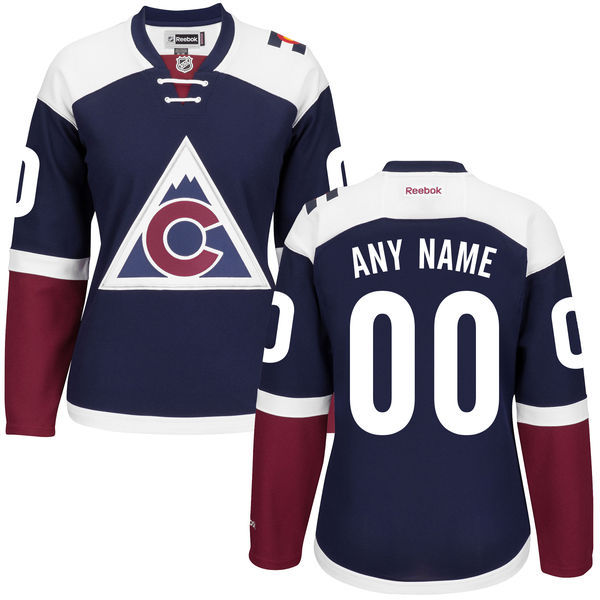 Colorado Avalanche Navy Blue Women's Custom Alternate Premier Reebok Jersey