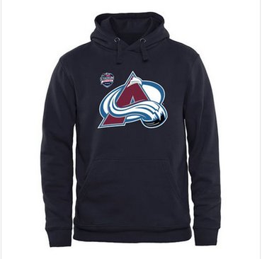 Colorado Avalanche Team Logo Pullover Hoodie Navy Blue