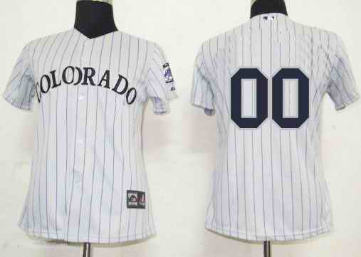 Colorado Rockies Blank Grey Women Custom Jerseys