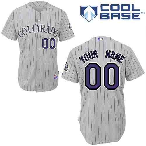 Colorado Rockies Grey Man Custom Jerseys