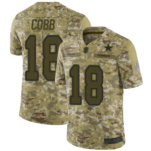 Cowboys #18 Randall Cobb Camo Youth Stitched Football Limited 2018 Salute to Service Jersey Cowboys #18 Randall Cobb Camo Youth Stitched Football Limited 2018 Salute to Service Jersey