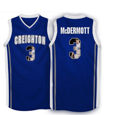 Creighton Bluejays 3 Doug McDermott Navy With Portrait Print College Basketball Jersey3 Creighton Bluejays 3 Doug McDermott Navy With Portrait Print College Basketball Jersey3