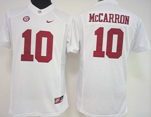 Crimson Tide #10 AJ McCarron White Women's Stitched NCAA Jersey Crimson Tide #10 AJ McCarron White Women's Stitched NCAA Jersey