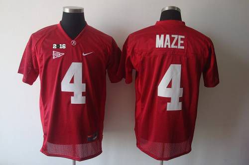 Crimson Tide #4 Marquis Maze Red 2016 College Football Playoff National Championship Patch Stitched NCAA Jersey Crimson Tide #4 Marquis Maze Red 2016 College Football Playoff National Championship Patch Stitched NCAA Jersey