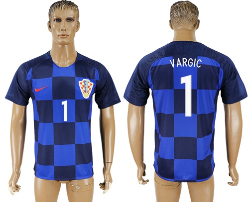 Croatia #1 Vargic Away Soccer Country Jersey Croatia #1 Vargic Away Soccer Country Jersey