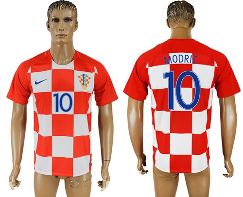 Croatia #10 Modric Home Soccer Country Jersey