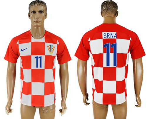 Croatia #11 Srna Home Soccer Country Jersey Croatia #11 Srna Home Soccer Country Jersey