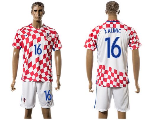 Croatia #16 Kalinic Home Soccer Country Jersey Croatia #16 Kalinic Home Soccer Country Jersey