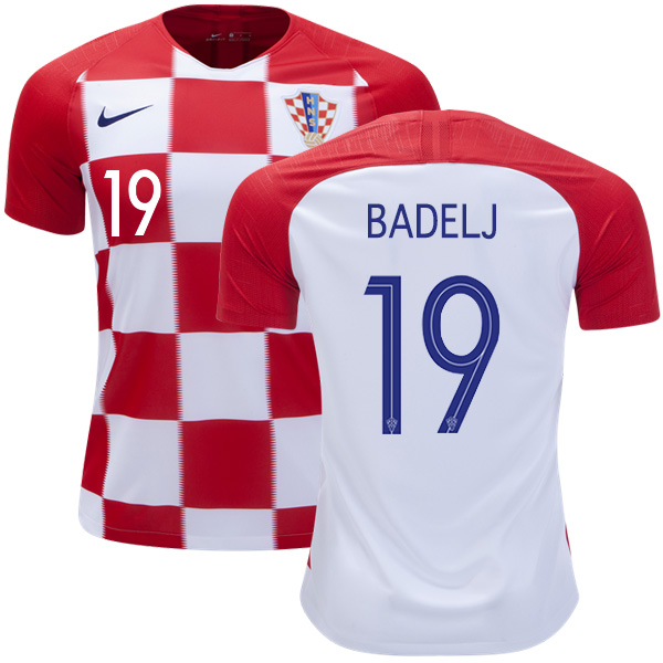 Croatia #19 Badelj Home Soccer Country Jersey Croatia #19 Badelj Home Soccer Country Jersey