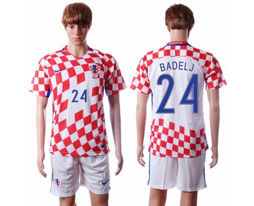 Croatia #24 Badelj Home Soccer Country Jersey Croatia #24 Badelj Home Soccer Country Jersey