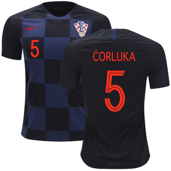 Croatia #5 Corluka Away Kid Soccer Country Jersey Croatia #5 Corluka Away Kid Soccer Country Jersey