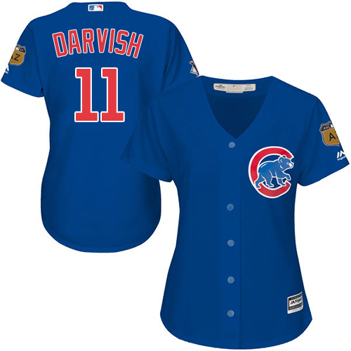 Cubs #11 Yu Darvish Blue Alternate Women's Stitched MLB Jersey Cubs #11 Yu Darvish Blue Alternate Women's Stitched MLB Jersey