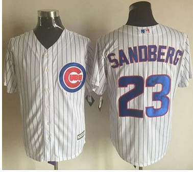Cubs #23 Ryne Sandberg White New Cool Base Stitched MLB Jersey